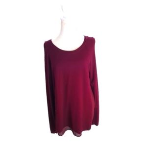 RUDSAK Women's Burgundy Crew Neck Sweater